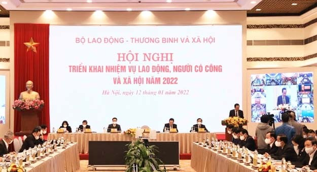 Hội nghị điểm cầu ở Hà Nội. Ảnh: Đinh Yến