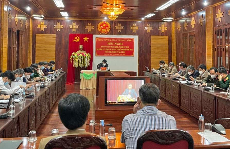 Quang cảnh hội nghị tại điểm cầu Gia Lai. Ảnh: Phương Duyên