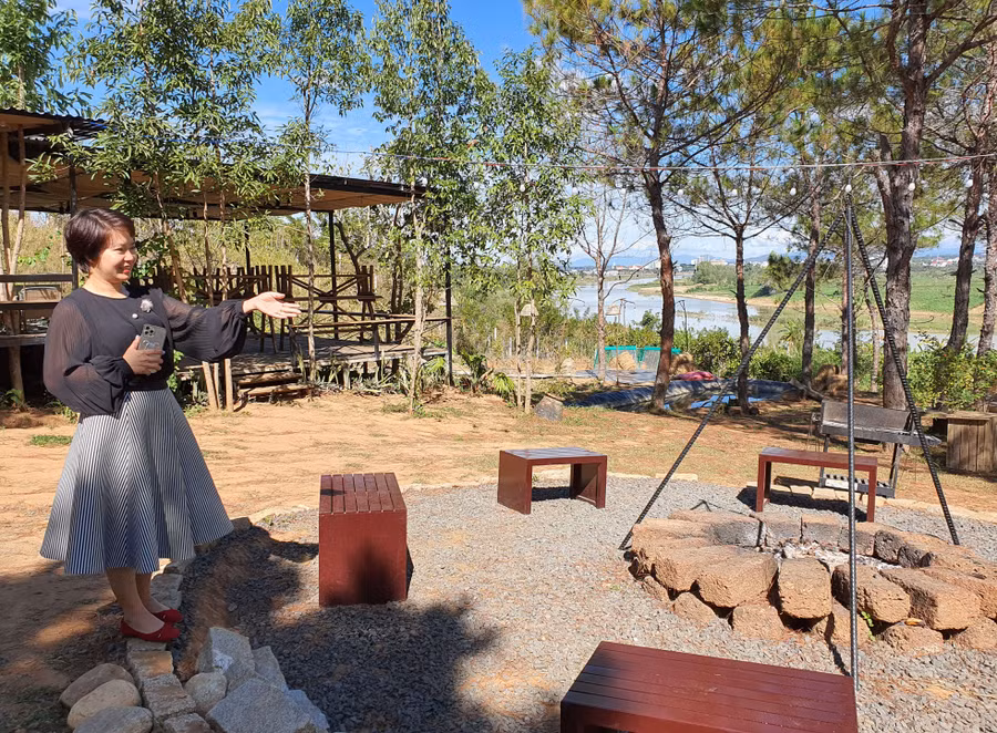 Mô hình trang trại du lịch trải nghiệm trên núi Chư Hreng. Ảnh: T.T