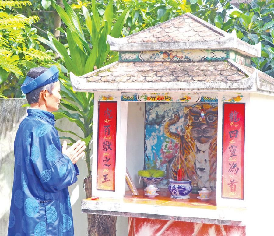 Tín ngưỡng thờ Ông Hổ của người dân An Khê có từ thời khai sơn, lập địa. Ảnh: Ngọc Minh Tín ngưỡng thờ Ông Hổ của người dân An Khê có từ thời khai sơn, lập địa. Ảnh: Ngọc Minh