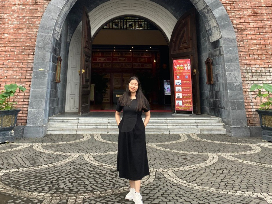 Xuân Hà trong một chuyến đi. Ảnh: NVCC