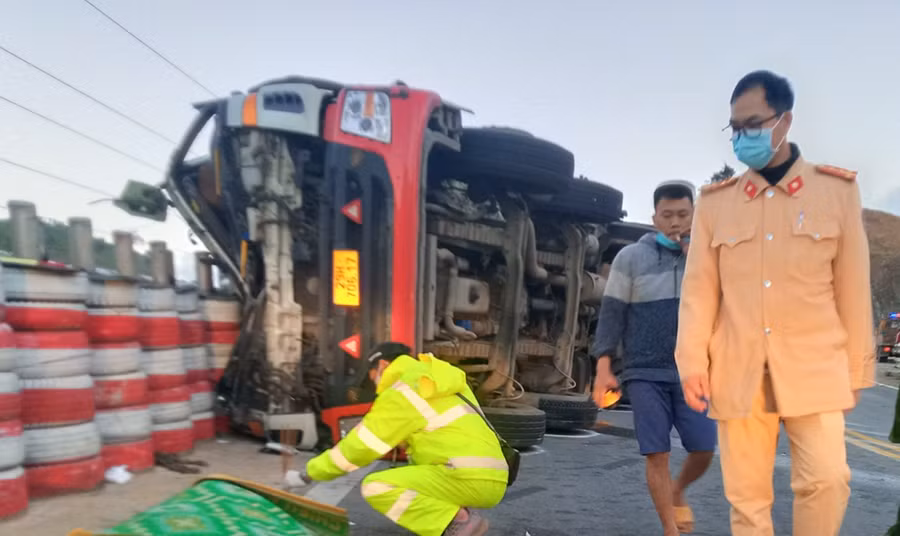 Hiện trường xảy ra vụ tai nạn. Ảnh: CTV