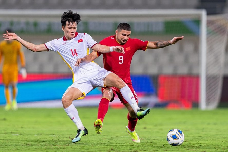 Tuyển Việt Nam từng thất bại trước Trung Quốc ở lượt đi. Ảnh: AFC