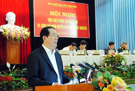 Đồng chí Trần Đại Quang phát biểu tại Hội nghị. Đồng chí Trần Đại Quang phát biểu tại Hội nghị.