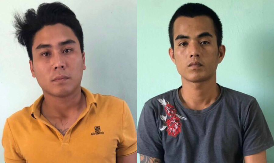 Trưởng và Nguyên (từ trái qua) tại Cơ quan Công an. Ảnh: Văn Ngọc Trưởng và Nguyên (từ trái qua) tại Cơ quan Công an. Ảnh: Văn Ngọc