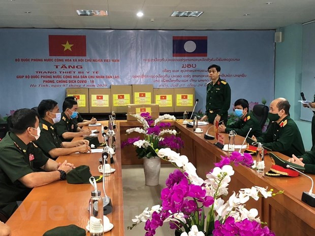 Quang cảnh lễ bàn giao. (Ảnh: CTV/Vietnam+)