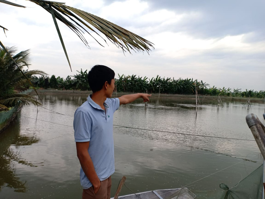 Sau 3 năm kiên trì và nỗ lực, anh Mạnh mới có được giây phút thảnh thơi khi đi thăm trang trại nuôi chạch đồng. Sau 3 năm kiên trì và nỗ lực, anh Mạnh mới có được giây phút thảnh thơi khi đi thăm trang trại nuôi chạch đồng.