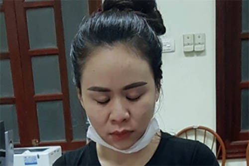 Đối tượng Hà tại cơ quan công an. Ảnh: Báo Bảo vệ pháp luật 