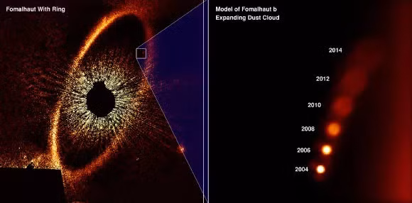 "Hành tinh" kỳ lạ đã mờ dần và như bị tan loãng, khiến các nhà khoa học nghi ngờ và lật lại hồ sơ - ảnh do nhóm nghiên cứu cung cấp