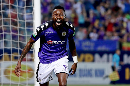 Tiền đạo Hoàng Vũ Samson thời còn khoác áo Hà Nội FC.