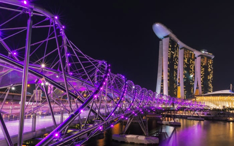 Cầu Helix ở Singapore. (Ảnh: Shutterstock)