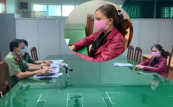  Nguyễn Thị Ngọc Huyền tại cơ quan Công an.