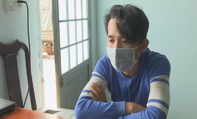 Đối tượng Dũng tại Cơ quan điều tra