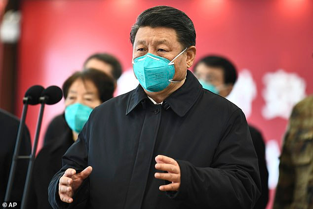 Chủ tịch Trung Quốc Tập Cận Bình tại tâm dịch Covid-19 Vũ Hán hồi tháng 3. Chủ tịch Trung Quốc Tập Cận Bình tại tâm dịch Covid-19 Vũ Hán hồi tháng 3.