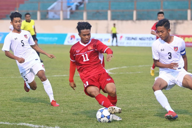 Phạm Xuân Tạo của U.19 Việt Nam. Ảnh: Khả Hòa