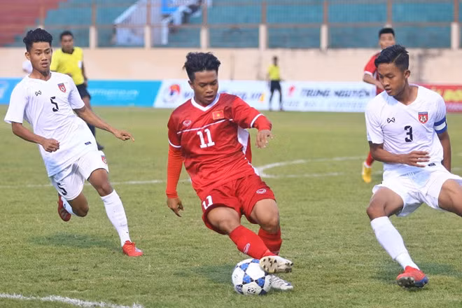 Phạm Xuân Tạo của U.19 Việt Nam. Ảnh: Khả Hòa