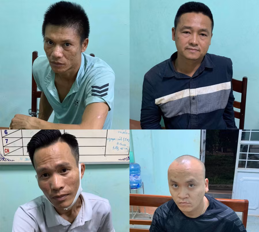  Nhóm côn đồ đã bị bắt giữ. Ảnh: Văn Ngọc