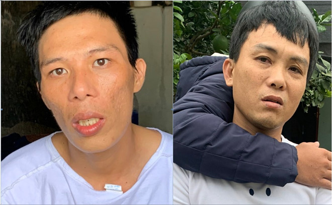  Đức (trái) và Nghĩa, đôi bạn nghiện có tổng cộng 5 tiền án, bị khởi tố, tạm giam - Ảnh: Văn Tiến