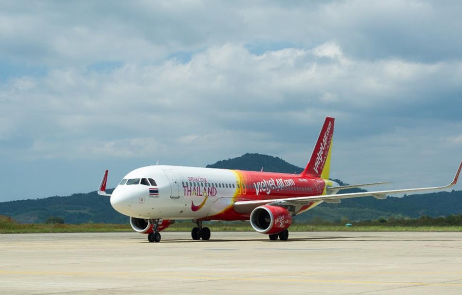 Máy bay của hãng hàng không Vietjet Air. (Ảnh: CTV/Vietnam+)