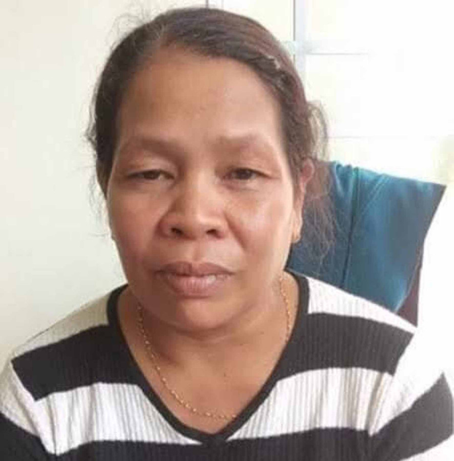 Bà Rơ Châm Glăh (vợ của đối tượng Rơ Châm Kut) trú tại làng Rơ Wai, xã Ia Khươl, huyện Chư Pah. Ảnh: Hà Phương