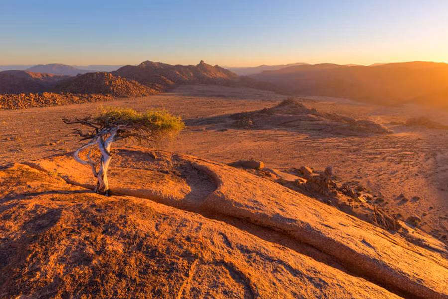 Công viên quốc gia xa xôi nhất Nam Phi này sẽ mang lại cho bạn cảm giác như đang ở sao Hỏa. Được hình thành bởi hàng triệu năm của các yếu tố khắc nghiệt với những chùm bụi đỏ quạch trong một sa mạc toàn đá nham thạch và cây cối bị cong vênh. Bất chấp tất cả, đây là ngôi nhà của rất nhiều động vật hoang dã đã được UNESCO xác định là điểm nóng đa dạng sinh học duy nhất trên hành tinh.