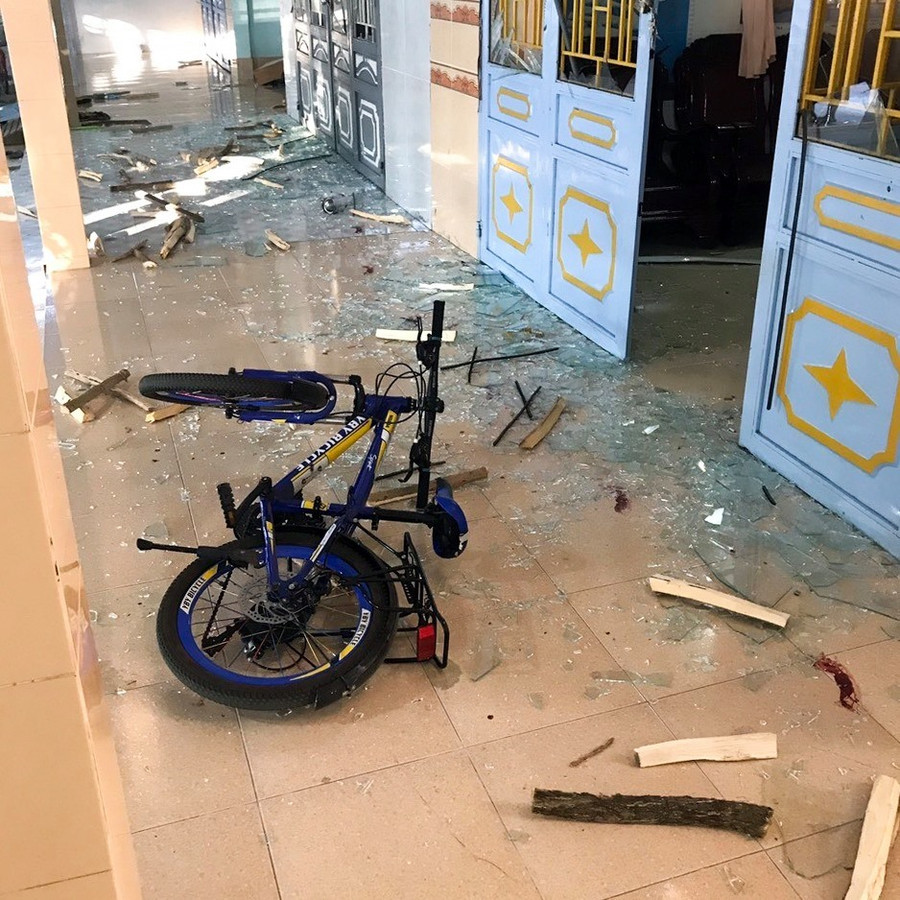 Hiện trường vụ việc. Ảnh công an cung cấp