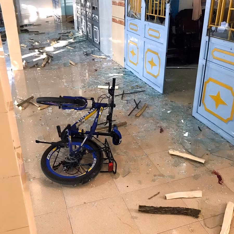 Hiện trường vụ việc. Ảnh công an cung cấp