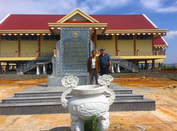 Nhà lưu niệm Anh hùng Wừu tại xã Đak Sơ Mei (huyện Đak Đoa) chuẩn bị hoàn thiện. Ảnh: B.Q.V
