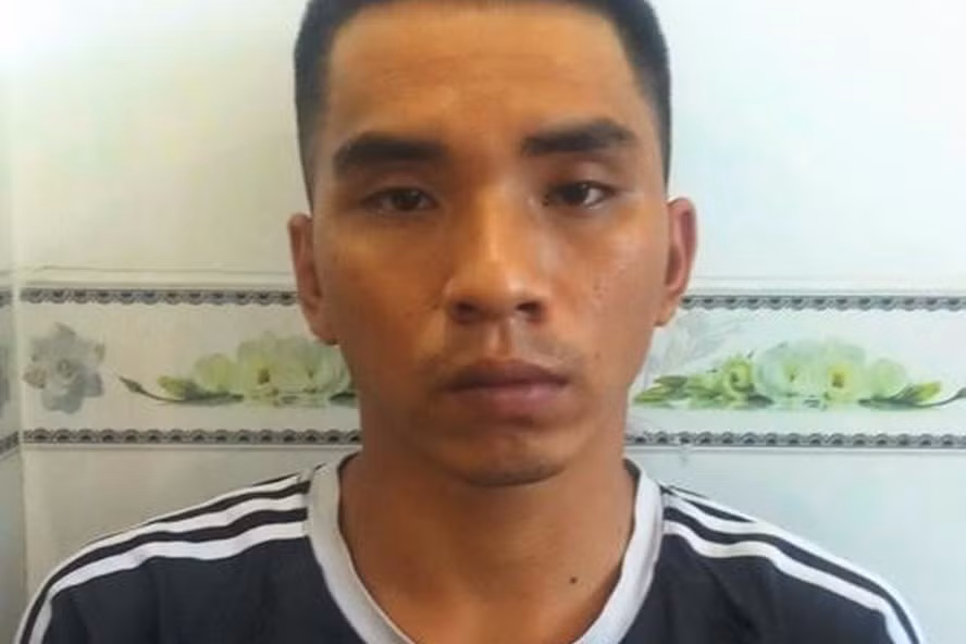 Đối tượng Lê Ngọc Quỳnh tại cơ quan công an. Ảnh: Phương Linh 