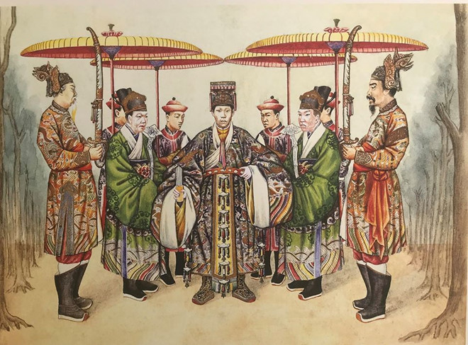 Ảnh 4: Bức tranh “Hoàng đế nước Đại Nam với lễ phục tế Nam Giao” - Ảnh: Flickr manhhai Ảnh 4: Bức tranh “Hoàng đế nước Đại Nam với lễ phục tế Nam Giao” - Ảnh: Flickr manhhai