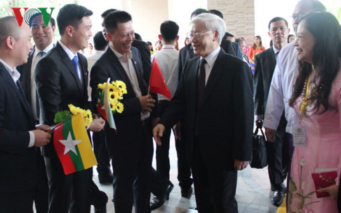 Tổng Bí thư Nguyễn Phú Trọng được tiếp đón nồng nhiệt tại Myanmar.