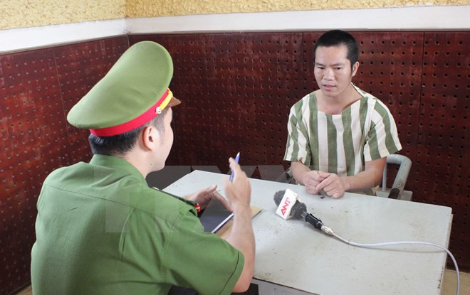 Đối tượng Phạm Văn Diễn tại cơ quan điều tra.
