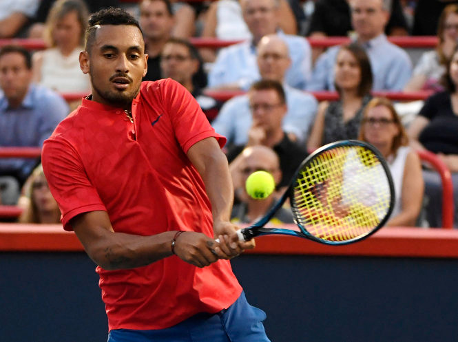 Kyrgios gây bất ngờ khi đánh bại Nadal ở Cincinnati Open 2017. Ảnh: REUTERS Kyrgios gây bất ngờ khi đánh bại Nadal ở Cincinnati Open 2017. Ảnh: REUTERS