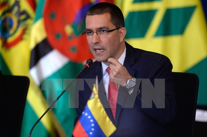 Ngoại trưởng Venezuela Jorge Arreaza.