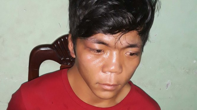  Nghi phạm Thái Thanh Bình tại cơ quan công an