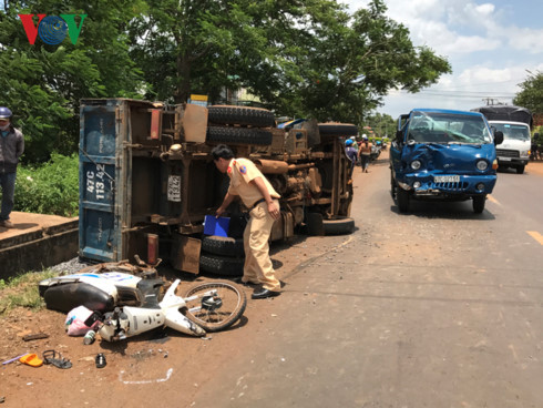 Hiện trường vụ tai nạn.