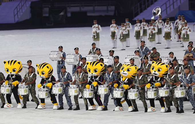 Linh vật của SEA Games 29 là chú Hổ Rimau, được ghép từ chữ cái đầu của các từ Respect (tôn trọng), Integrity (chính trực), Move (chuyển động), Attitude (thái độ) và Unity (đoàn kết).