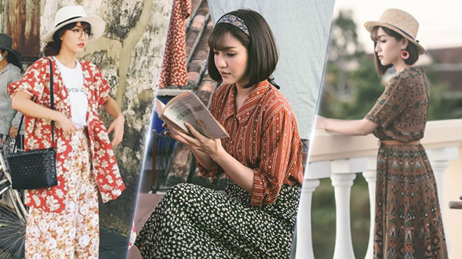 Áo sơ mi hoạ tiết, chân váy midi hay những mẫu đầm hoa cũng trở thành item 
