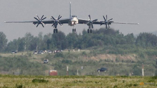 Máy bay Tupolev Tu-95MS của Nga. Ảnh: REUTERS Máy bay Tupolev Tu-95MS của Nga. Ảnh: REUTERS