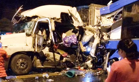 Hiện trường vụ tai nạn.