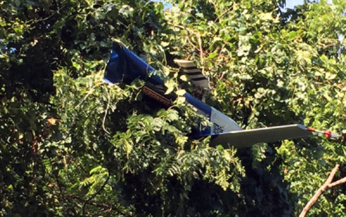 Chiếc trực thăng gặp nạn. (Ảnh: Daily Progress)