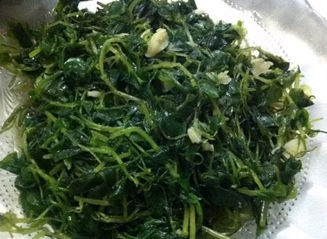 Rau càng cua xào tỏi. Ảnh: Internet.