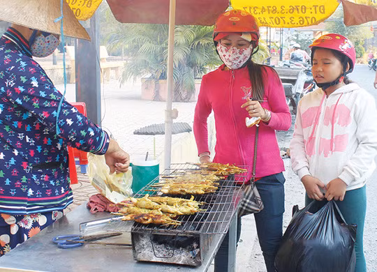 Ếch nướng hấp dẫn thực khách