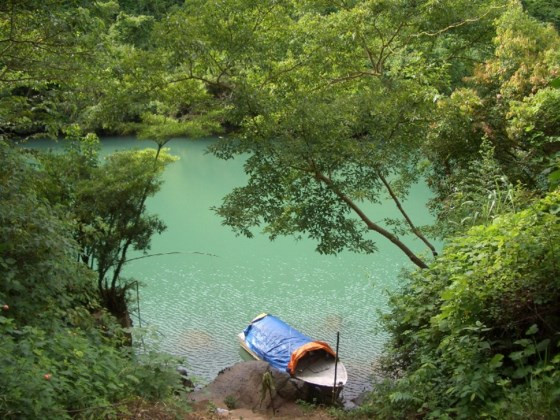 Khe Trẩy, nơi 2 em nhỏ đuối nước.