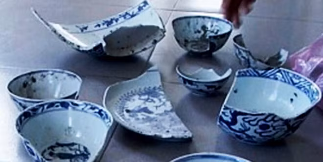 Cổ vật gốm sứ được phát hiện ở cảng Hào Hưng, khu kinh tế Dung Quất (Quảng Ngãi).