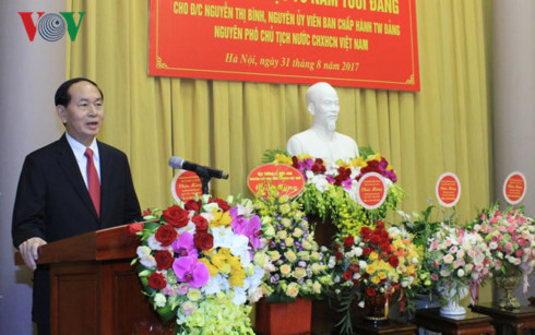  Chủ tịch nước Trần Đại Quang phát biểu.