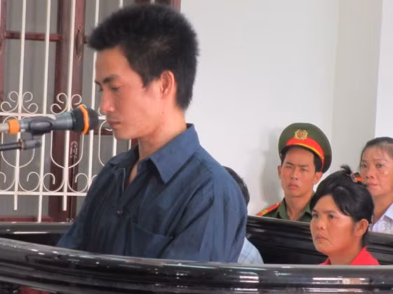 Bị cáo Tuấn tại phiên tòa