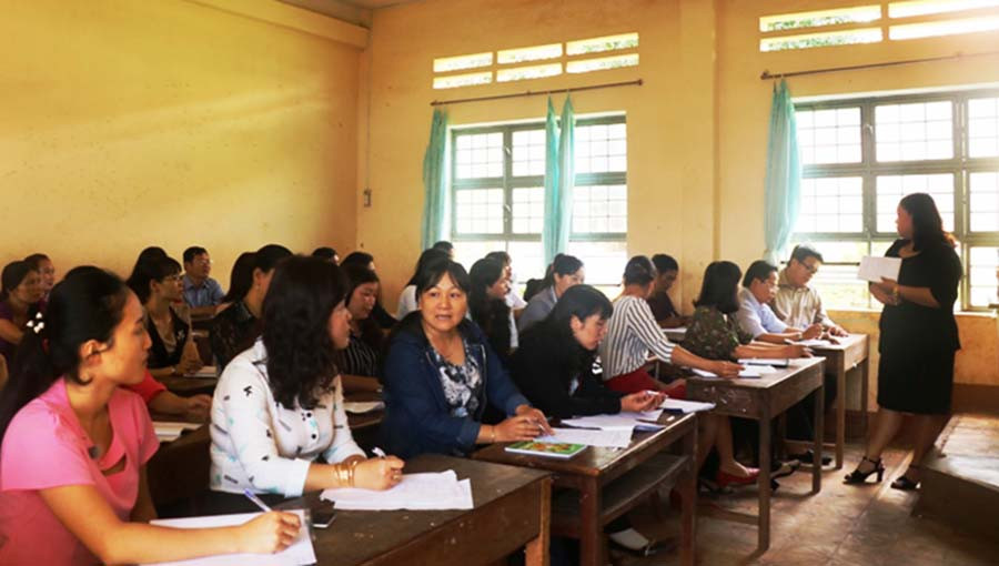  Các học viên được bồi dưỡng theo chuyên môn của mình. Ảnh: H.T