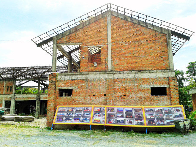 Các công trình xây dựng trên đất của chùa vẫn chưa giải tỏa được.