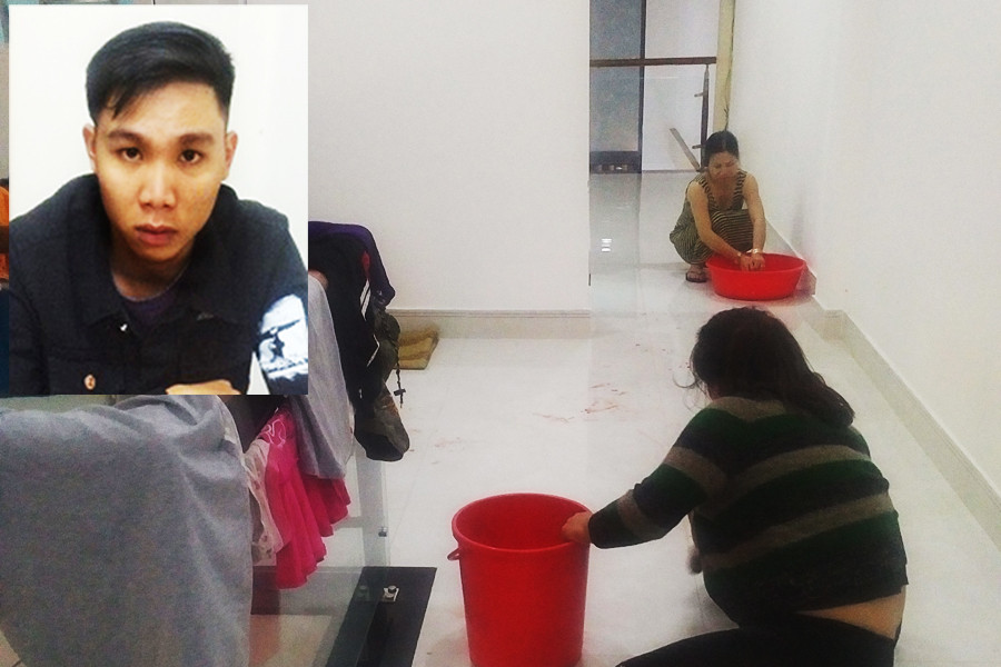 Hiện trường và đối tượng dùng súng bắn chết người. Ảnh: Quang Huy